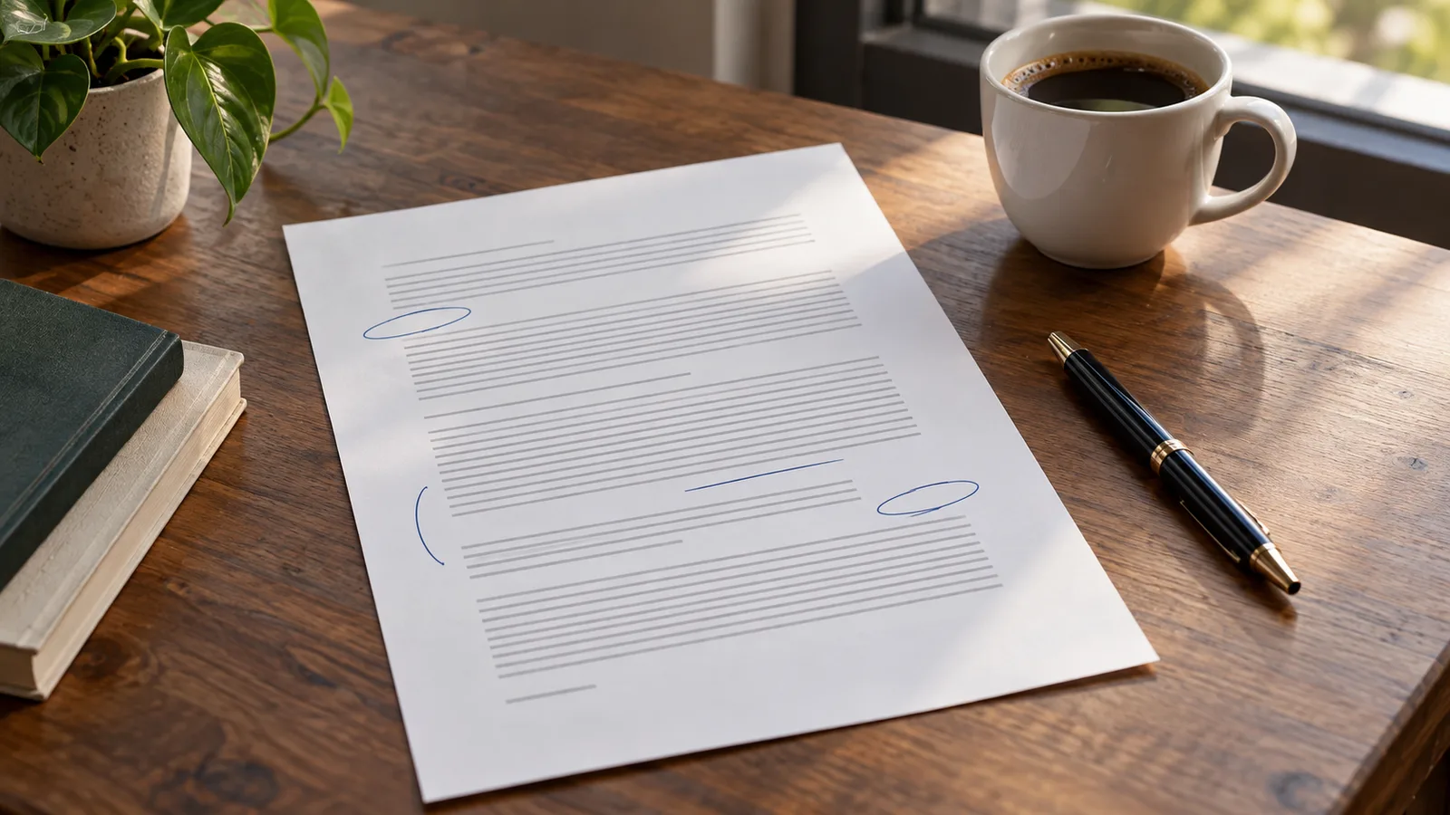 Seller reading a letter of intent across a conference table from an attorney in Charlotte